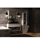 Bathroom cabinet NEL IV, white glossy order